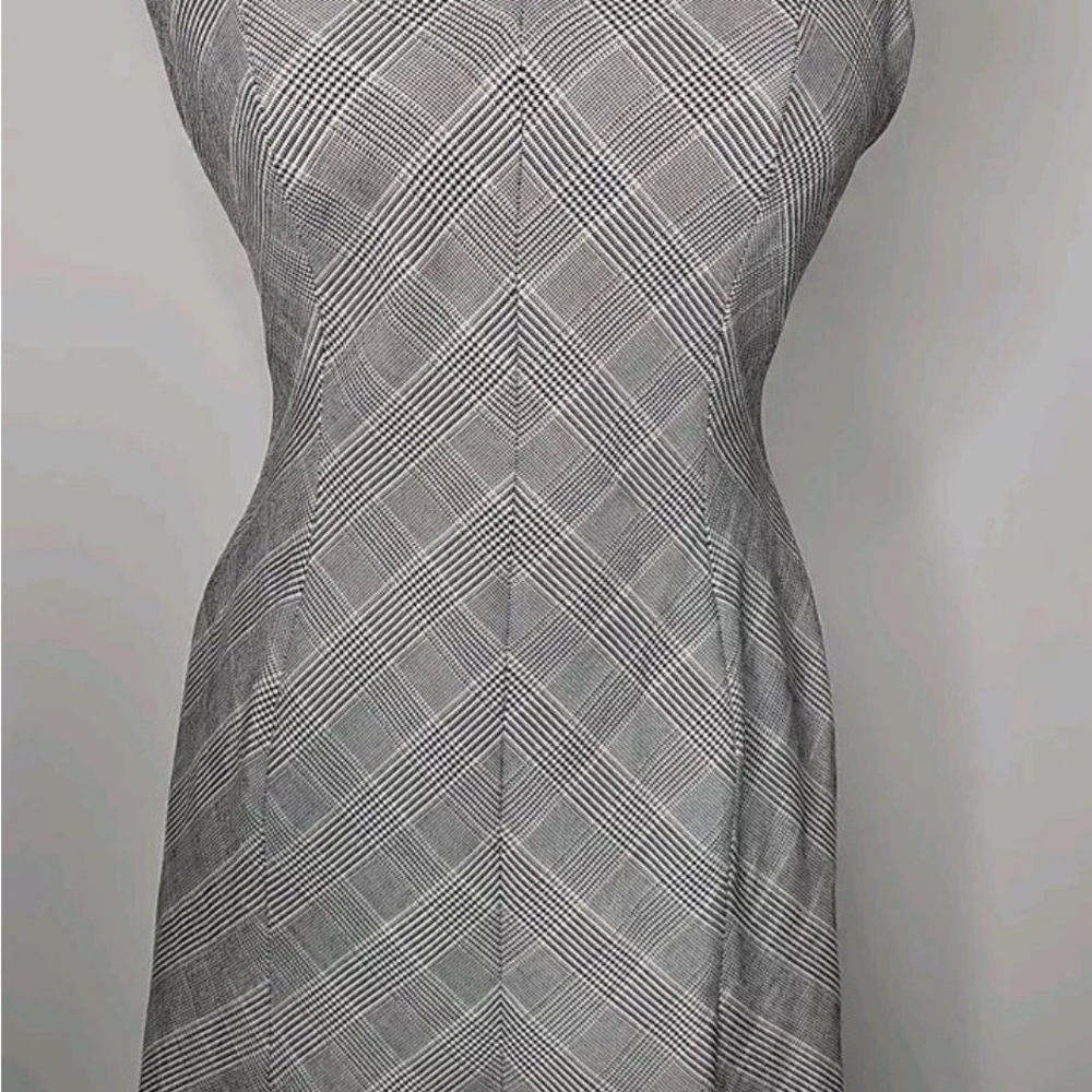 White House Black Market Plaid Midi Dress